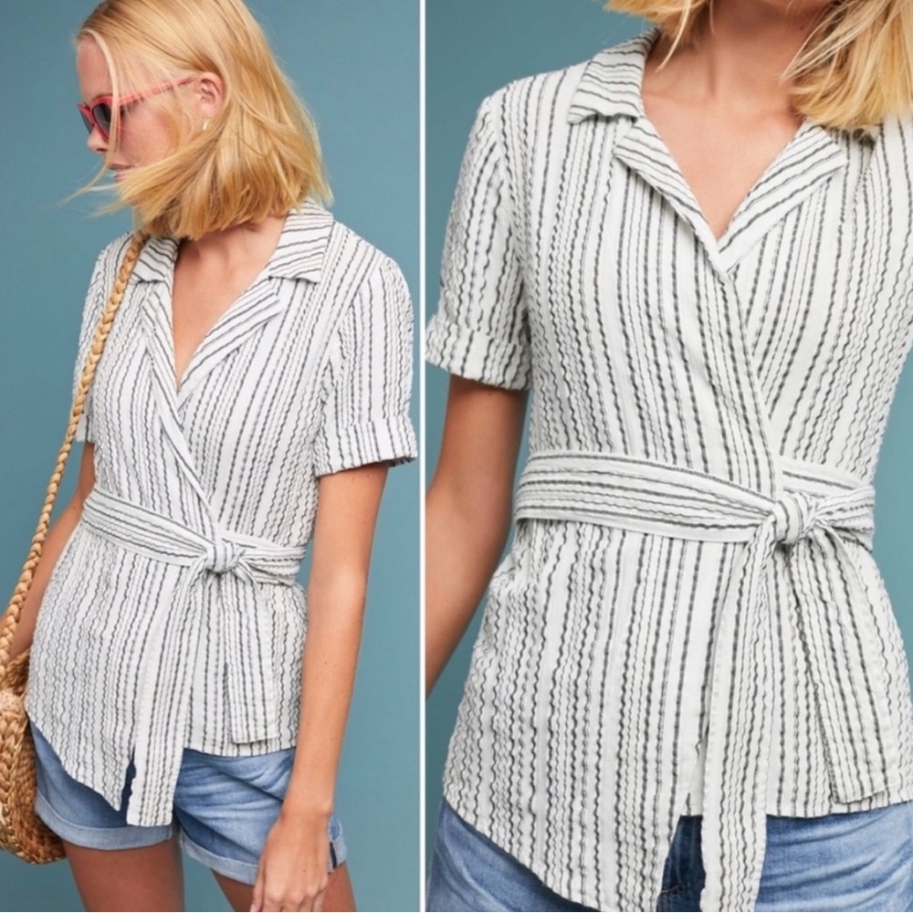 Anthropologie Amadi Matute Wrap Blouse